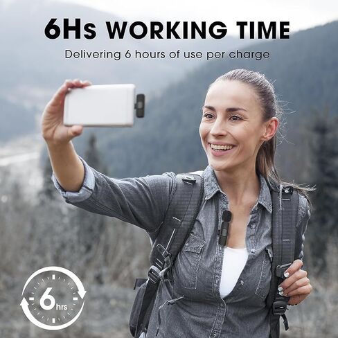 ميكروفون لاسلكي لأجهزة Android، iPhone (new 15)، الكمبيوتر الشخصي، الكمبيوتر المحمول، iPad (USB-C)، الكمبيوتر اللوحي، الكاميرا، التوصيل، تسجيل الفيديو، البث المباشر، تسجيل الفيديو، يوتيوب، مقابلة، Instagram، Facebook، TikTok (حزمة واحدة) ) in Kuwait