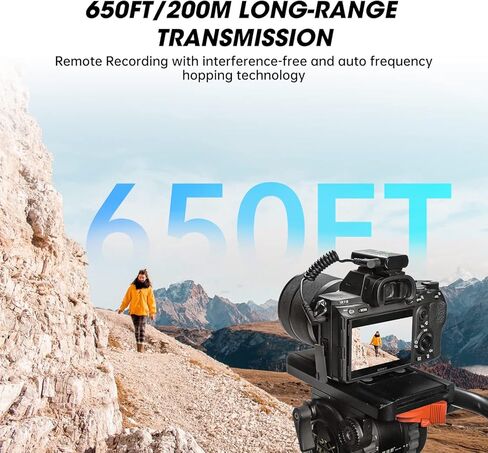 ميكروفون Hollyland Lark M1 اللاسلكي Lavalier، ميكروفون مدمج مع خاصية إلغاء الضوضاء، نطاق 656FT، تسجيل فيديو 8H، متوافق مع iPhone، الكاميرا، Android - بدون حقيبة شحن in Kuwait