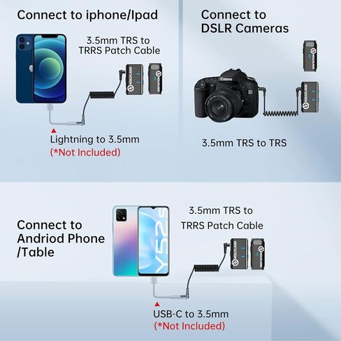 ميكروفون Hollyland Lark M1 اللاسلكي Lavalier، ميكروفون مدمج مع خاصية إلغاء الضوضاء، نطاق 656FT، تسجيل فيديو 8H، متوافق مع iPhone، الكاميرا، Android - بدون حقيبة شحن in Kuwait