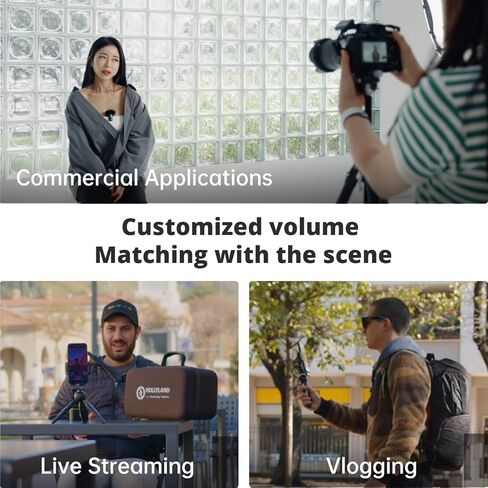 ميكروفون Hollyland Lark M1 اللاسلكي Lavalier، ميكروفون مدمج مع خاصية إلغاء الضوضاء، نطاق 656FT، تسجيل فيديو 8H، متوافق مع iPhone، الكاميرا، Android - بدون حقيبة شحن in Kuwait