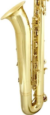 ساكسفون باريتون مسطح من مينديني من سيسيليو MBS-30L+92D مطلي بالنحاس الاصفر المتوسط مع موالف وحافظة برو ديلوكس وقطعة للفم وحزام للرقبة in Kuwait