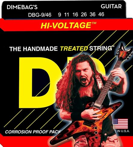 DR Strings Electric Guitar Strings, Dimebag Darrell Signature, Treated Nickel-Plated, 9-46 & Electric Guitar Strings, Dimebag Darrell Signature, Treated Nickel-Plated, 9-50 in Saudi Arabia