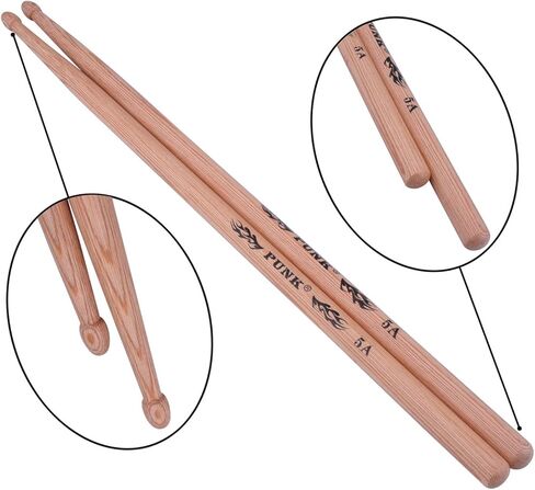 7A Drum Sticks Hickory Wood Drumsticks Wood Tip Drummer Instrument Drumsticks in Kuwait
