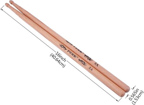 7A Drum Sticks Hickory Wood Drumsticks Wood Tip Drummer Instrument Drumsticks in Kuwait