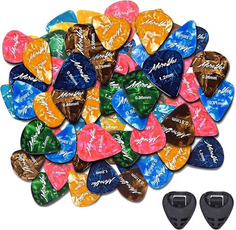 جيتار 42 قطعة من موريز مع سمك 0.46 0.58 0.71 0.81 0.96 1.20 1.50 مم للأكوأكوأكوستيك والكلاسيكي والكهرباء والغيتار مع 2 حاملي ريش in Kuwait