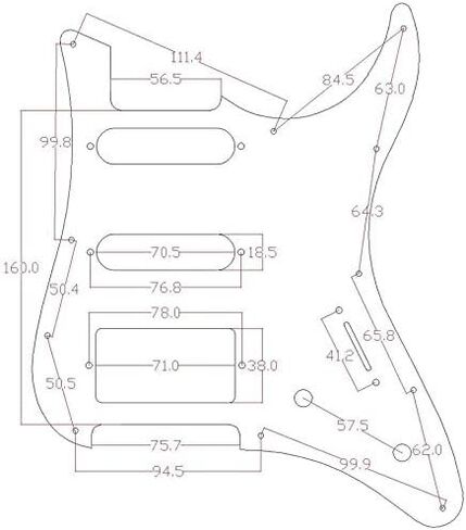 دوبرو جيتار HSS Pickguard وTremolo Trem غطاء خلفي يناسب جيتار ياماها باسيفيكا الأبيض اللؤلؤي in Kuwait