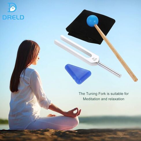 شوكات ضبط 528 هرتز بمطرقة سيليكون زرقاء، جل سيليكا مثلث، غطاء قماشي أسود، لعلاج الحمض النووي، علاج صوتي، شفاء مثالي، آلة موسيقية، متوازن، علاج، اهتزاز in Kuwait