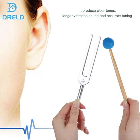 شوكات ضبط 528 هرتز بمطرقة سيليكون زرقاء، جل سيليكا مثلث، غطاء قماشي أسود، لعلاج الحمض النووي، علاج صوتي، شفاء مثالي، آلة موسيقية، متوازن، علاج، اهتزاز in Kuwait