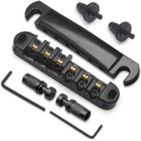 SAPHUE ABR-1 Style Tune-o-matic Bridge جسر السرج الدوار لاستبدال ترس GB LP (كروم)