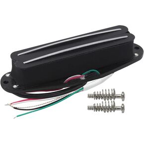 FLEOR Alnico 5 Hot Rail Humbucker Single-Coil-Sized Pickup 13-14K Humbucker White Fit Strat Squier Tele Guitar