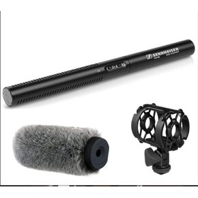 Sennheiser MKE 600 Shotgun Microphone with Auray Universal Shock Mount and Windshield, XLR in Kuwait