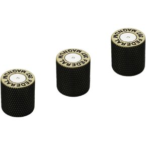 Guyker Guitar Knobs with 6mm Dia. Shaft Pots - Bullet Case Style Tone and Volume Control Potentiometer Knob Replacement for Precision Electric Guitar or Bass (3 Piece, Bronze)
