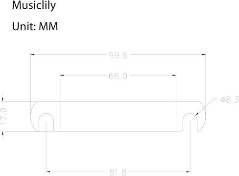 Musiclily ABR-1 Style Tune-o-matic Stop Tailpiece for Les Paul Style Guitar Replacement, Black in Saudi Arabia