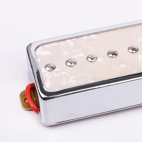 Yibuy Cream Color Pearl P90 Single Coil Bridge & Neck Pickups Set for Electric Guitar Parts in Saudi Arabia
