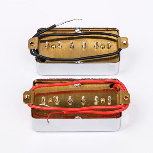 Yibuy Cream Color Pearl P90 Single Coil Bridge & Neck Pickups Set for Electric Guitar Parts in Saudi Arabia