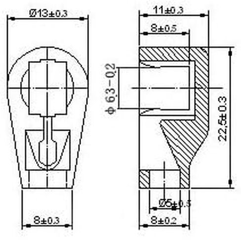 4 قطع 6.3 ملم اغطية انبوبية انبوبية من السيراميك لمقبس Ef37 Ef39 12e1 6j7 6k8 6k7 El504 من كاري in Kuwait