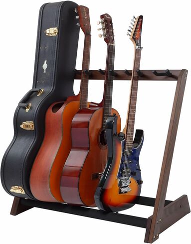 Nefelibata Multi-Purpose Guitar Stand 5 Stands Wooden Guitar Stand Floor Stand for Guitars and Cases, Electric Guitars, Acoustic Guitars, Bass Guitars, Cellos - German Ash (Coffee Brown) in Saudi Arabia