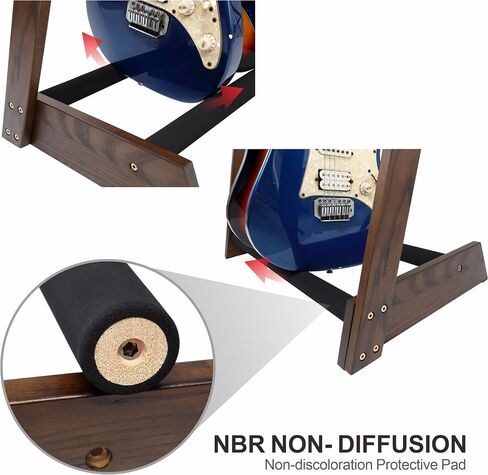 Nefelibata Multi-Purpose Guitar Stand 5 Stands Wooden Guitar Stand Floor Stand for Guitars and Cases, Electric Guitars, Acoustic Guitars, Bass Guitars, Cellos - German Ash (Coffee Brown) in Saudi Arabia