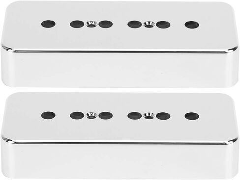 2 قطعة الغيتار بيك أب غطاء P90 لوح الصابون بيك أب يغطي الفضة مطلي بالكروم ملحقات ABS للآلات الموسيقية غيتار الكهربائي in Kuwait