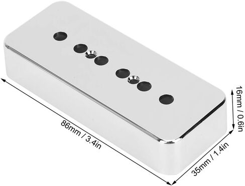 2 قطعة الغيتار بيك أب غطاء P90 لوح الصابون بيك أب يغطي الفضة مطلي بالكروم ملحقات ABS للآلات الموسيقية غيتار الكهربائي in Kuwait