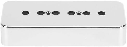 2 قطعة الغيتار بيك أب غطاء P90 لوح الصابون بيك أب يغطي الفضة مطلي بالكروم ملحقات ABS للآلات الموسيقية غيتار الكهربائي in Kuwait