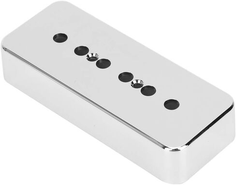 2 قطعة الغيتار بيك أب غطاء P90 لوح الصابون بيك أب يغطي الفضة مطلي بالكروم ملحقات ABS للآلات الموسيقية غيتار الكهربائي in Kuwait