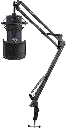 بلو مايكروفونز ميكروفون USB من يتي اكس (رمادي داكن) حزمة مع ذراع نوكس جير بوم وفلتر بوب وحامل للصدمات (4 عناصر) in Kuwait