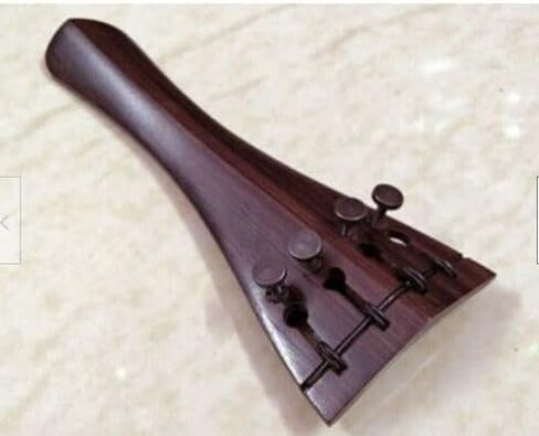 MUSICAL STRING Violin Tailpiece Rosewood Hill Model BUILT IN PUSH ADJUSTER 4/4, brown, Full (60) in Saudi Arabia