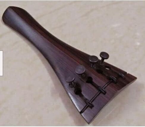 MUSICAL STRING Violin Tailpiece Rosewood Hill Model BUILT IN PUSH ADJUSTER 4/4, brown, Full (60) in Saudi Arabia