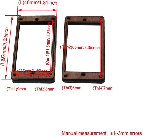 حلقات تثبيت على الجيتار لHumbucker Rosewood Pickups غطاء إطار مسطح in Kuwait