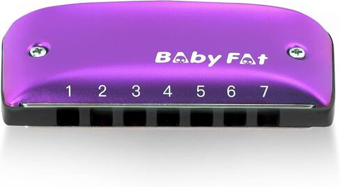 BabyFat 7 Hole Blues Mini Harmonica Set,Diatonic Harmonica with free lanyards,Easy-playing Musical Instrument(Key of F) in Saudi Arabia