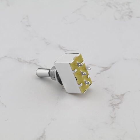 2PCS Electric Guitar 3 Way Toggle Switch with Silver Metal Tip Knob Cap Compatible with Les Paul Style Electric Guitar Pickup Selector Switch in Saudi Arabia