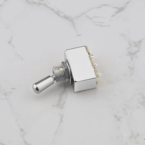 2PCS Electric Guitar 3 Way Toggle Switch with Silver Metal Tip Knob Cap Compatible with Les Paul Style Electric Guitar Pickup Selector Switch in Saudi Arabia