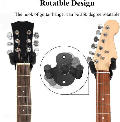 شماعات الغيتار هوك حامل الغيتار حامل حامل جدار الغيتار شماعات للحصول على غيتار صوتي وباس (2 حزمة) in Kuwait