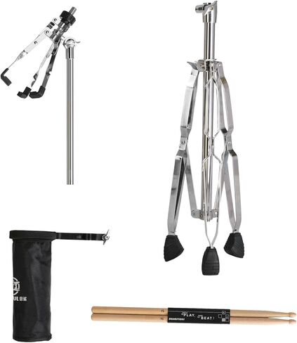 YEASOUL Snare Drum Stand with Drum Stick Holder,Adjustable Snare Stand Double Braced Extended for 10''-14'' Dia Drums, Adjustable Height Range 25-40 Inches in Kuwait