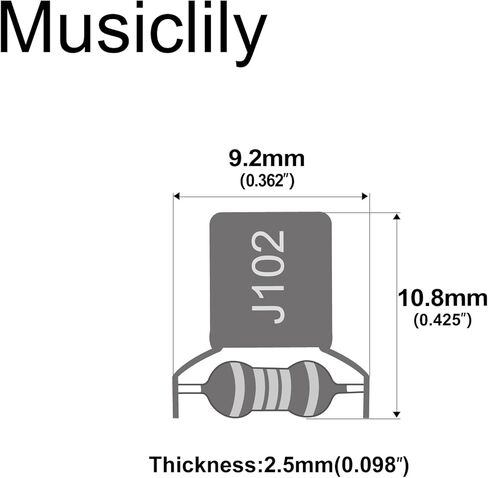 Musiclily Pro PCB Treble Bleed Mod with X7R Capacitor for Electric Guitar Bass 1.2nF+150K+20K in Saudi Arabia