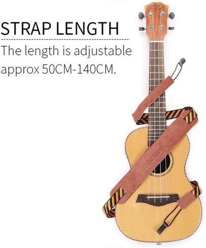 حزام كتف مزدوج الخطاف، لا يحتاج للثقب للجيتار الكلاسيكي سوبرانو تينور باريتون - مشبك على خطاف J بدون استخدام اليدين، حزام كتف بدون ثقب للاطفال والكبار (اسود وبرتقالي) in Kuwait