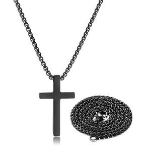 Stainless Steel Cross Necklace for men Silver Cross Necklace for boy cross chain for mens Small Cross Pendant Necklace Simple Jewelry in Saudi Arabia