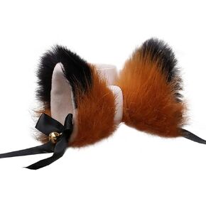 BUTITNOW Cat Ears Hair Clip with Bell Cosplay Girl Plush Furry Fox Ear Hair Clip Hairband for Halloween Costume Cosplay Party in Saudi Arabia
