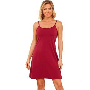 فستان Pafnny مبطن بحمالة صدر للنساء فستان صيفي من القطن مع أشرطة سباغيتي قابلة للتعديل in Kuwait