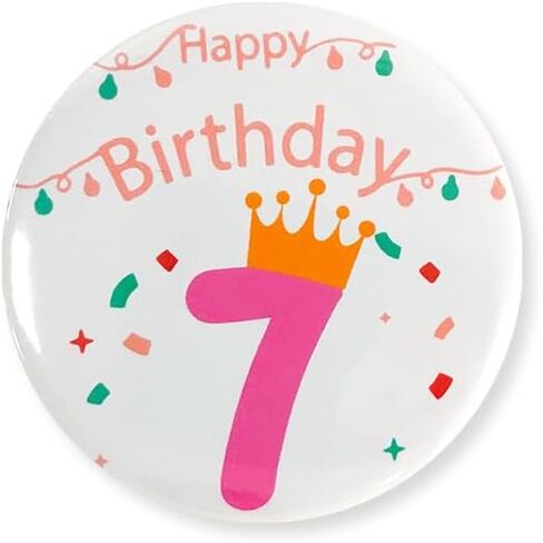 Happy Birthday Pins Badges for Boys Girls Women Men First Birthday Round Button Gift It's My Birthday Brooches Birthday Party Tinplate Pin Costume Jewelry in Saudi Arabia
