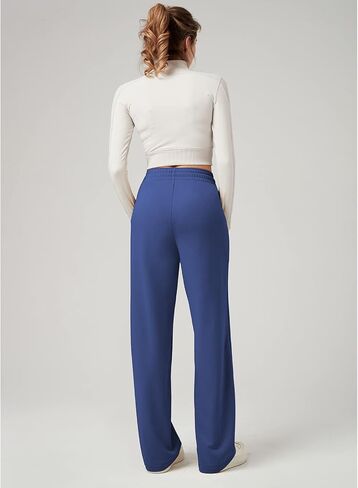Wide Leg Sweatpants Women Cotton High Waisted Loose Yoga Lounge Pants Comfy Workout Womens Joggers with Pockets in Saudi Arabia