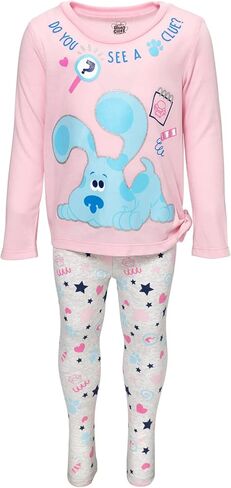 أدلة الأزرق وأنت! طقم تي شيرت معقود بأكمام طويلة وبنطلون ضيق in Kuwait