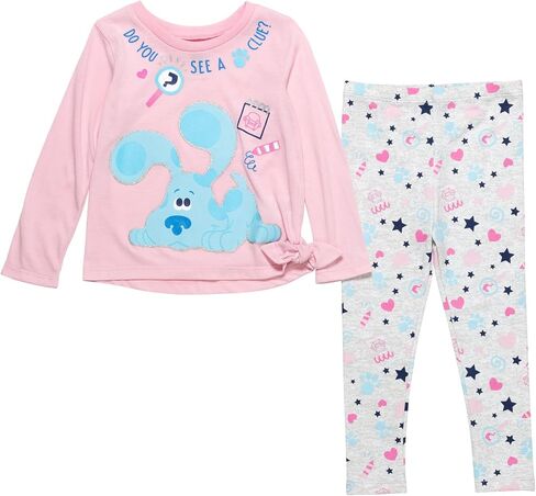 أدلة الأزرق وأنت! طقم تي شيرت معقود بأكمام طويلة وبنطلون ضيق in Kuwait