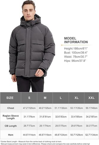 Orolay Men's Down Jacket with Adjustable Hood in Kuwait