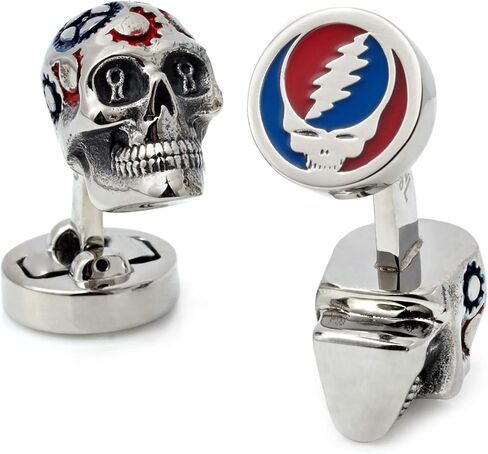 أزرار أكمام بتصميم جمجمة الموتى من تاتوسيان، مطلي بالروديوم الفضي in Kuwait