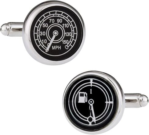 Cuff-Daddy Speedometer & Fuel Gauge Silver Automotive Car Cufflinks with Presentation Box in Saudi Arabia