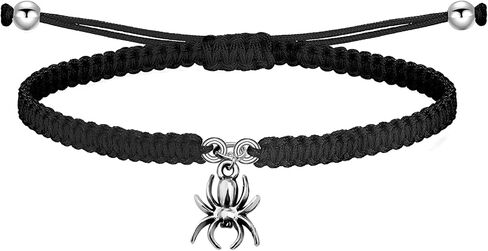 WSNANG Halloween Wish Bracelet Ghost Skeleton Bat Spider Witch Charm Wish Bracelet Halloween Party Favor Halloween Card Gift in Saudi Arabia