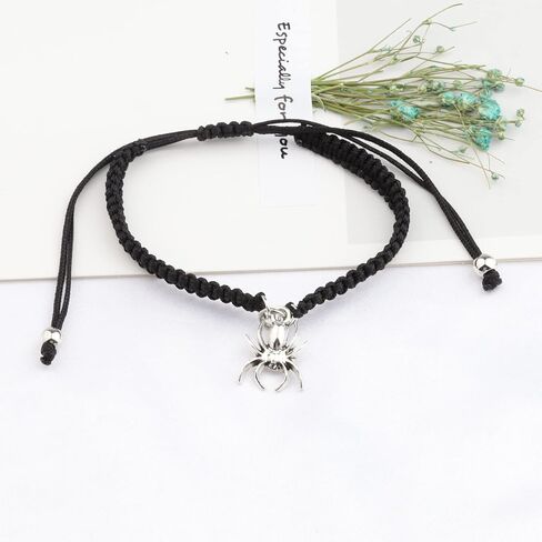 WSNANG Halloween Wish Bracelet Ghost Skeleton Bat Spider Witch Charm Wish Bracelet Halloween Party Favor Halloween Card Gift in Saudi Arabia