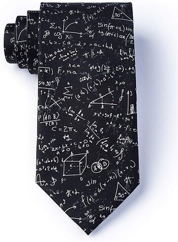 Men's 100% Microfiber Math Equations Novelty Tie Necktie in Kuwait